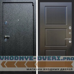 Входная дверь REX (Рекс) 3 Черный крокодил ФЛ-1 венге