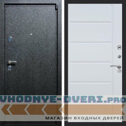 Входная дверь REX (Рекс) 3 Черный крокодил ФЛ-102 Белый ясень