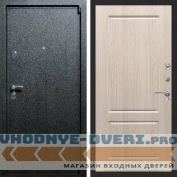 Входная дверь REX (Рекс) 3 Черный крокодил ФЛ-117 беленый дуб