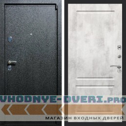 Входная дверь REX (Рекс) 3 Черный крокодил ФЛ-117 бетон светлый