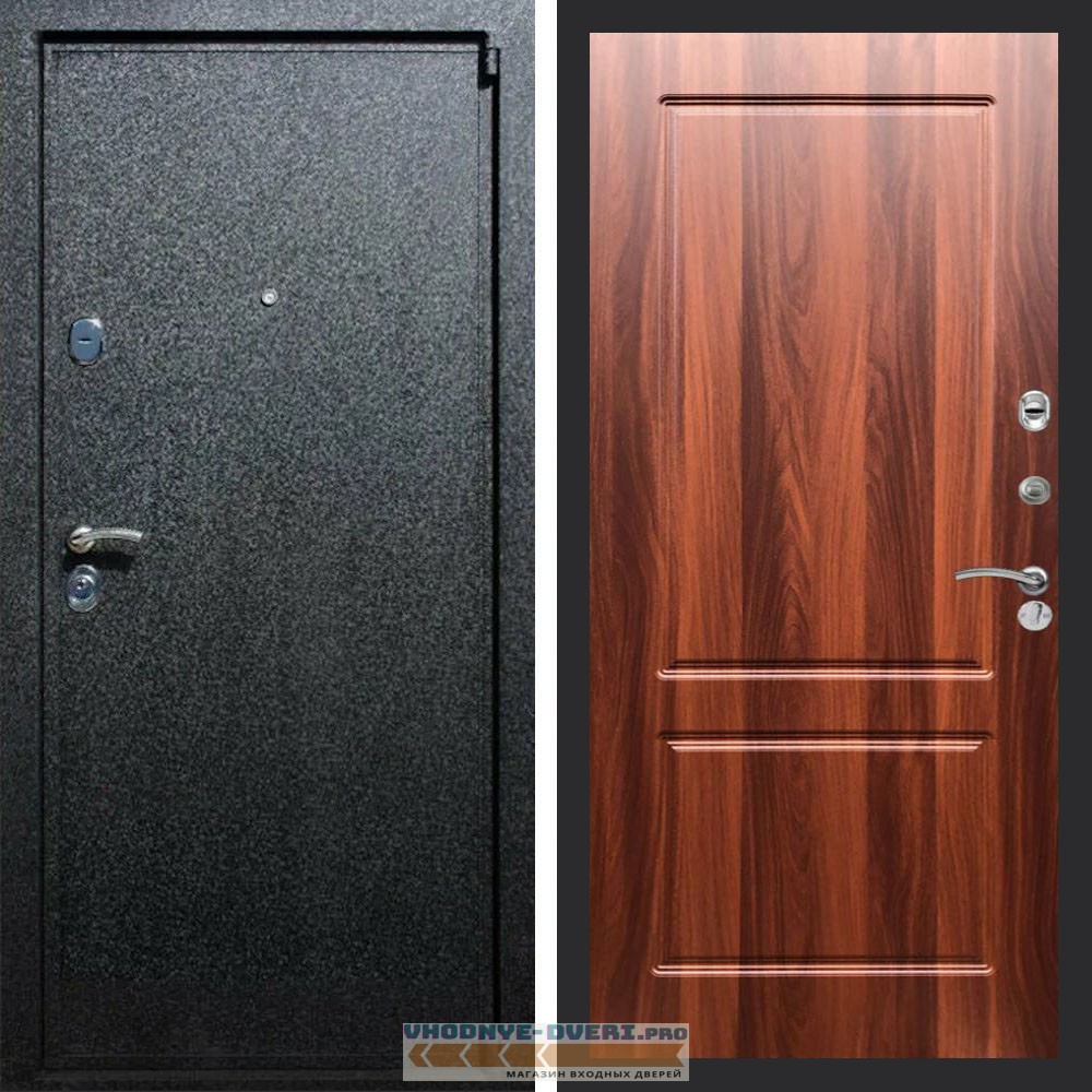 Входная дверь REX (Рекс) 3 Черный крокодил ФЛ-117 итальянский орех