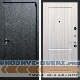 Входная дверь REX (Рекс) 3 Черный крокодил ФЛ-117 сандал светлый