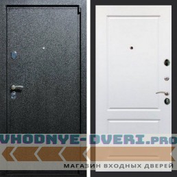 Входная дверь REX (Рекс) 3 Черный крокодил ФЛ-117 белый матовый