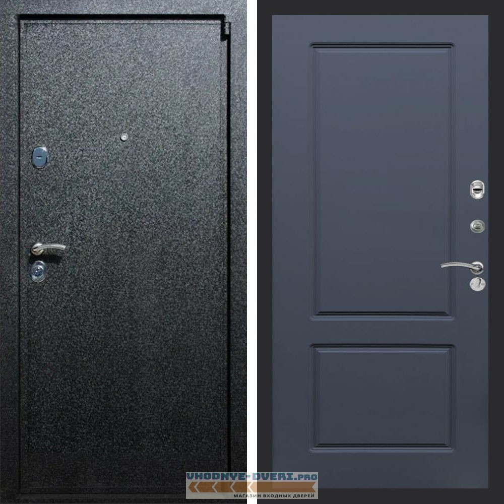 Входная дверь REX (Рекс) 3 Черный крокодил ФЛ-117 силк титан