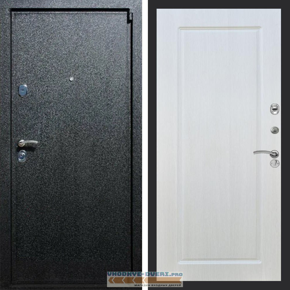 Входная дверь REX (Рекс) 3 Черный крокодил ФЛ-119 Лиственница бежевая