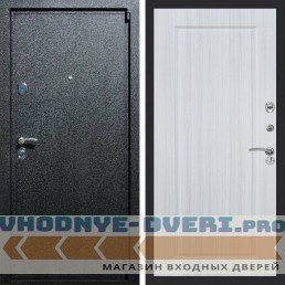 Входная дверь REX (Рекс) 3 Черный крокодил ФЛ-119 Сандал светлый