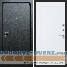 Входная дверь REX (Рекс) 3 Черный крокодил ФЛ-119 Белый матовый