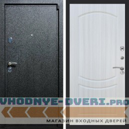 Входная дверь REX (Рекс) 3 Черный крокодил ФЛ-123 Сандал светлый