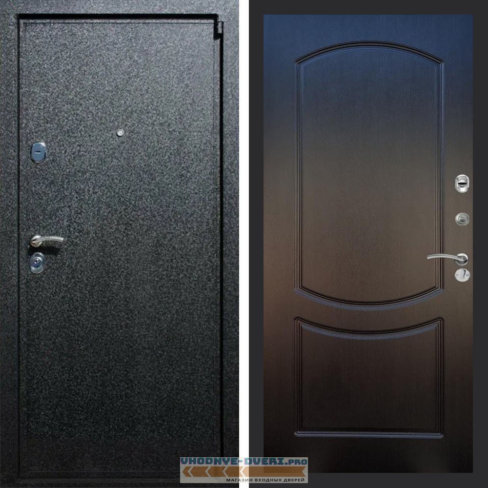 Входная дверь REX (Рекс) 3 Черный крокодил ФЛ-123 Венге