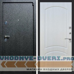 Входная дверь REX (Рекс) 3 Черный крокодил ФЛ-126 Лиственница бежевая