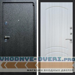 Входная дверь REX (Рекс) 3 Черный крокодил ФЛ-126 Сандал светлый