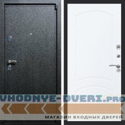 Входная дверь REX (Рекс) 3 Черный крокодил ФЛ-126 Белый матовый