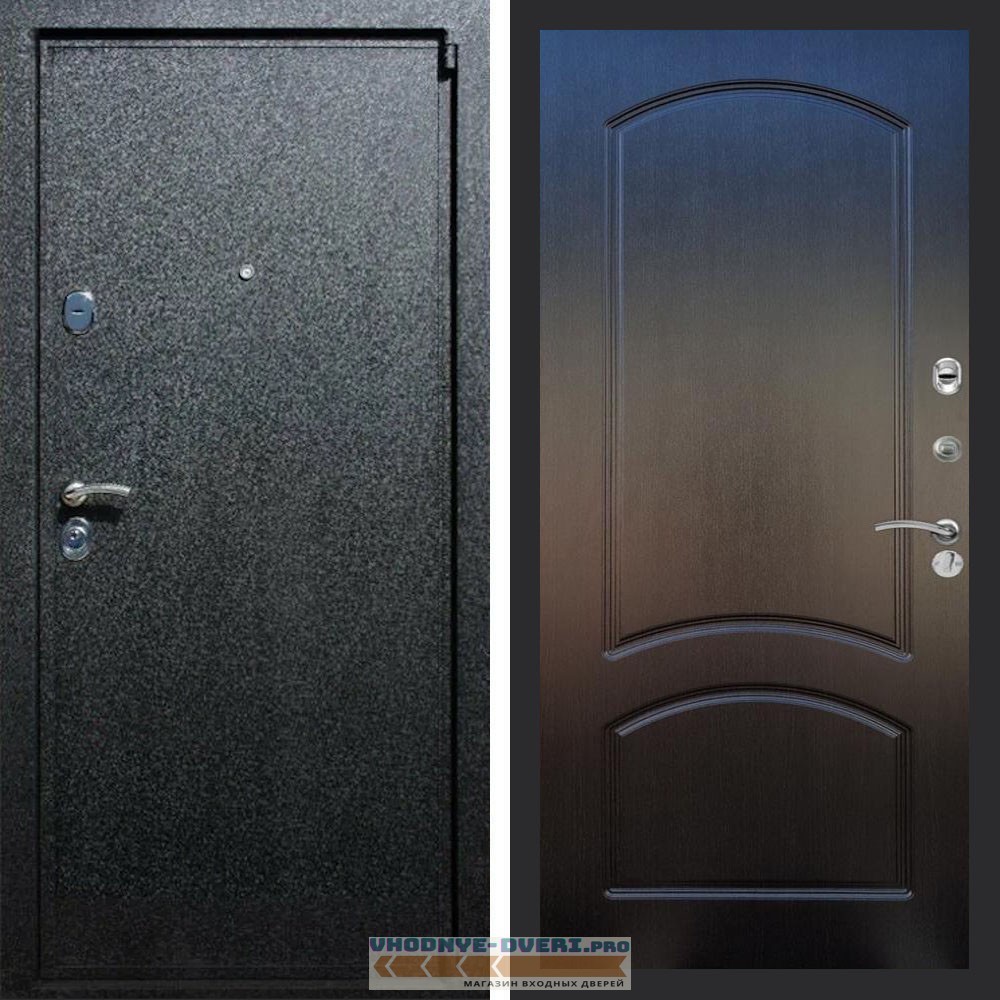 Входная дверь REX (Рекс) 3 Черный крокодил ФЛ-126 Венге