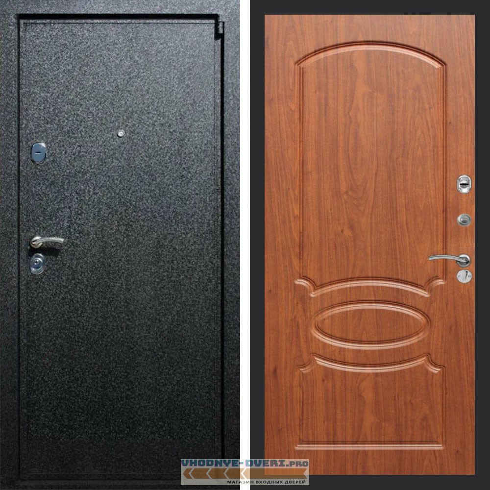 Входная дверь REX (Рекс) 3 Черный крокодил ФЛ-128 мореная береза