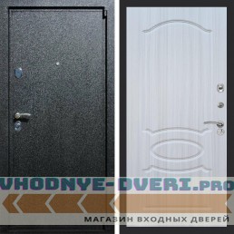 Входная дверь REX (Рекс) 3 Черный крокодил ФЛ-128 Сандал светлый