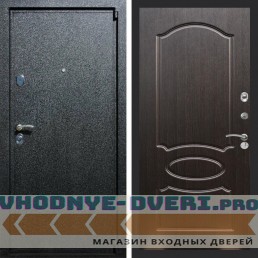 Входная дверь REX (Рекс) 3 Черный крокодил ФЛ-128 венге