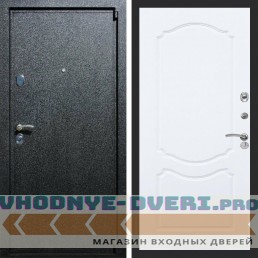 Входная дверь REX (Рекс) 3 Черный крокодил ФЛ-130 Белый матовый