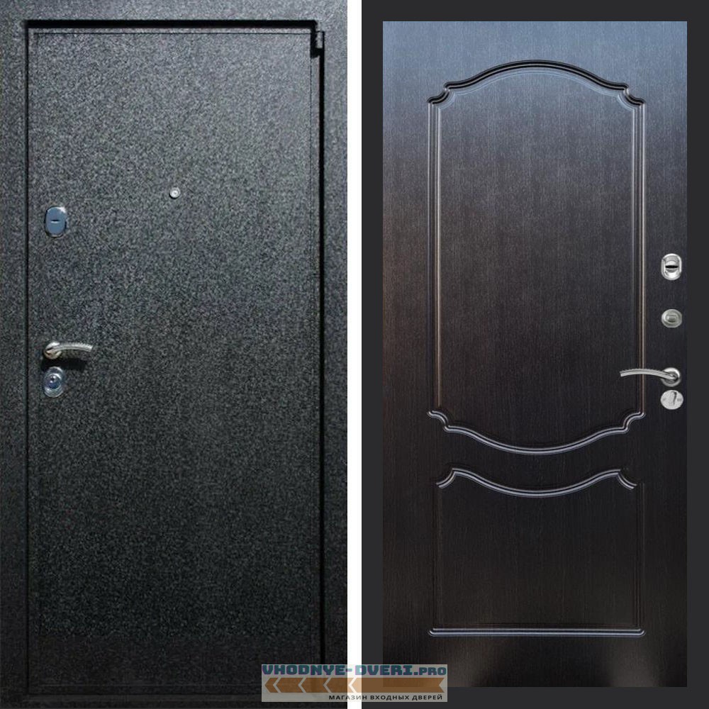 Входная дверь REX (Рекс) 3 Черный крокодил ФЛ-130 Венге