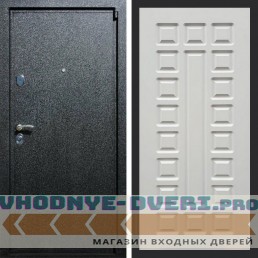 Входная дверь REX (Рекс) 3 Черный крокодил ФЛ-183 белый ясень