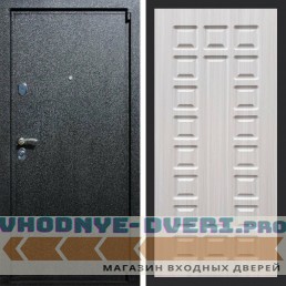 Входная дверь REX (Рекс) 3 Черный крокодил ФЛ-183 сандал светлый