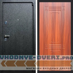 Входная дверь REX (Рекс) 3 Черный крокодил ФЛ-2 итальянский орех 6мм