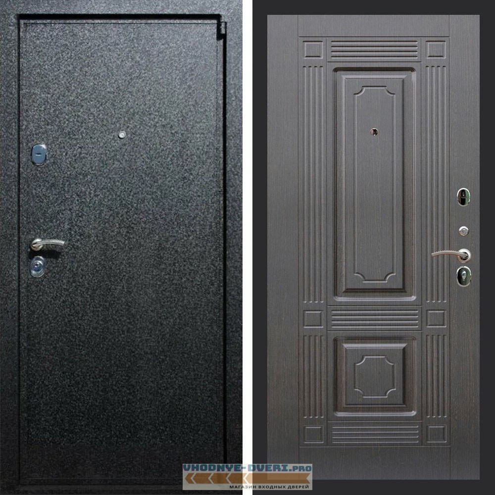 Входная дверь REX (Рекс) 3 Черный крокодил ФЛ-2 венге 16 мм