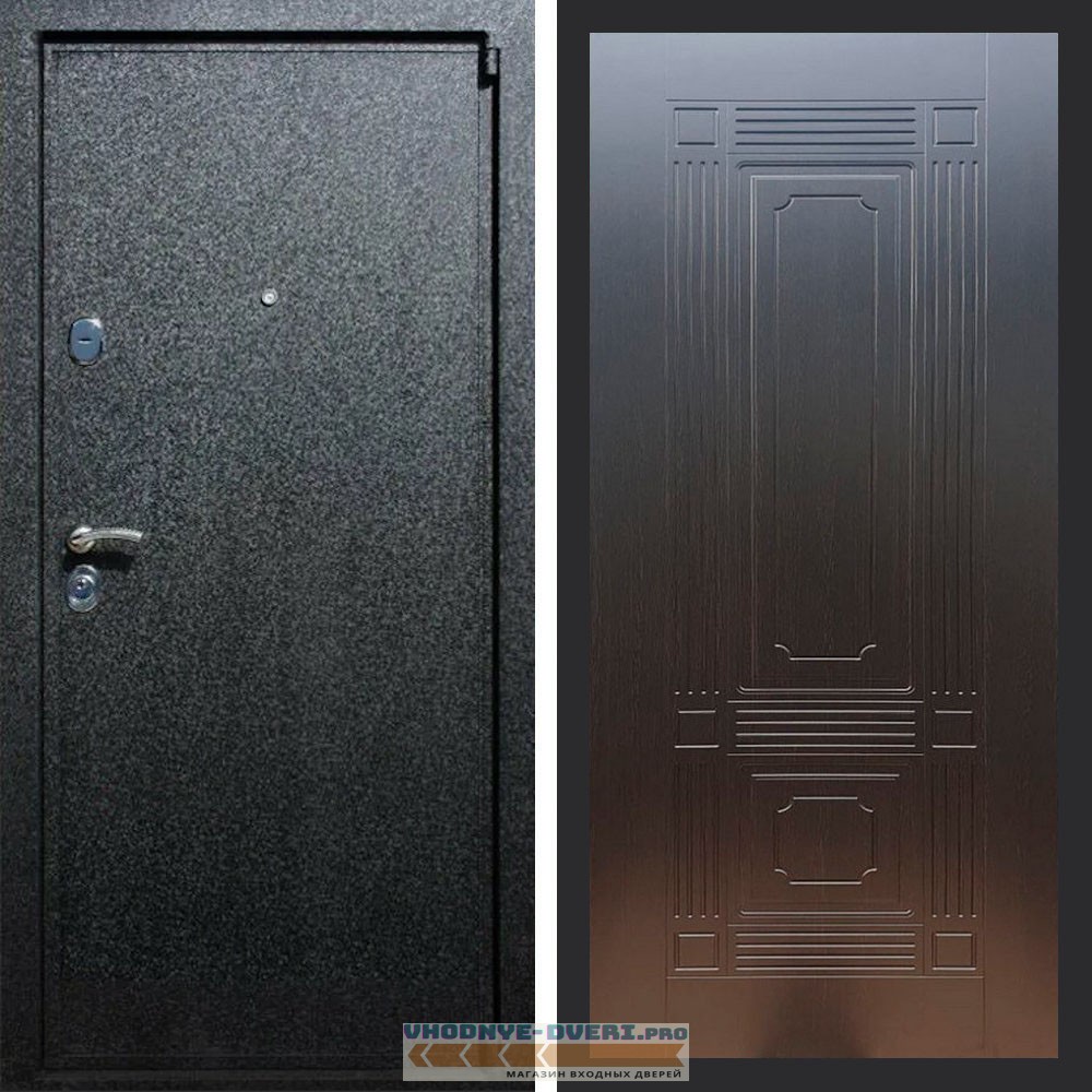 Входная дверь REX (Рекс) 3 Черный крокодил ФЛ-2 венге 6 мм