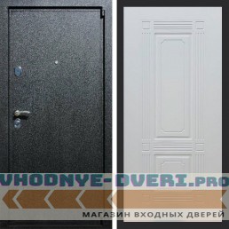 Входная дверь REX (Рекс) 3 Черный крокодил ФЛ-2 ясень белый 6 мм