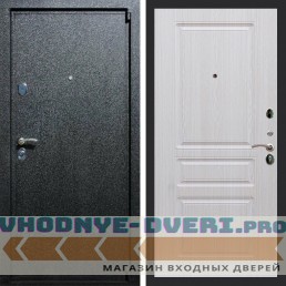 Входная дверь REX (Рекс) 3 Черный крокодил ФЛ-243 беленый дуб