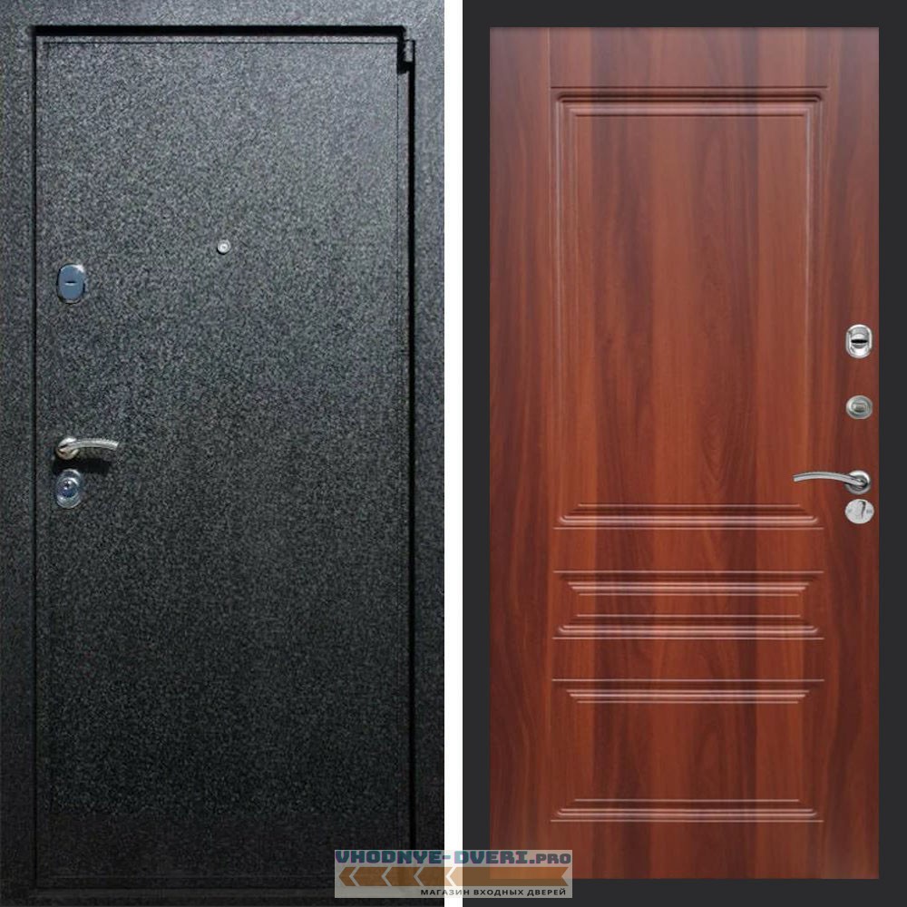 Входная дверь REX (Рекс) 3 Черный крокодил ФЛ-243 итальянский орех