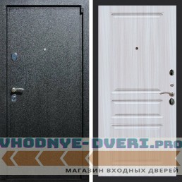 Входная дверь REX (Рекс) 3 Черный крокодил ФЛ-243 Сандал светлый