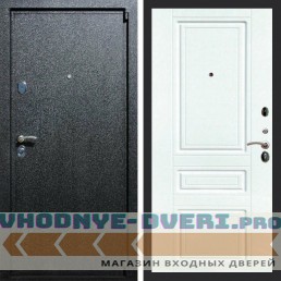 Входная дверь REX (Рекс) 3 Черный крокодил ФЛ-243 белый матовый