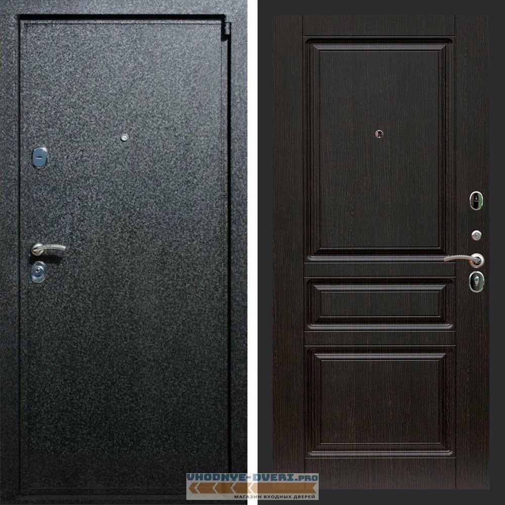 Входная дверь REX (Рекс) 3 Черный крокодил ФЛ-243 венге