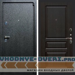 Входная дверь REX (Рекс) 3 Черный крокодил ФЛ-243 венге
