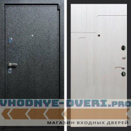 Входная дверь REX (Рекс) 3 Черный крокодил ФЛ-246 лиственница беж