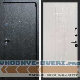 Входная дверь REX (Рекс) 3 Черный крокодил ФЛ-289 Белый ясень