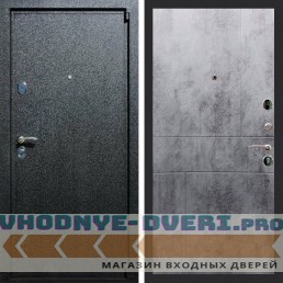 Входная дверь REX (Рекс) 3 Черный крокодил ФЛ-290 бетон темный