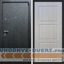 Входная дверь REX (Рекс) 3 Черный крокодил ФЛ-3 беленый дуб