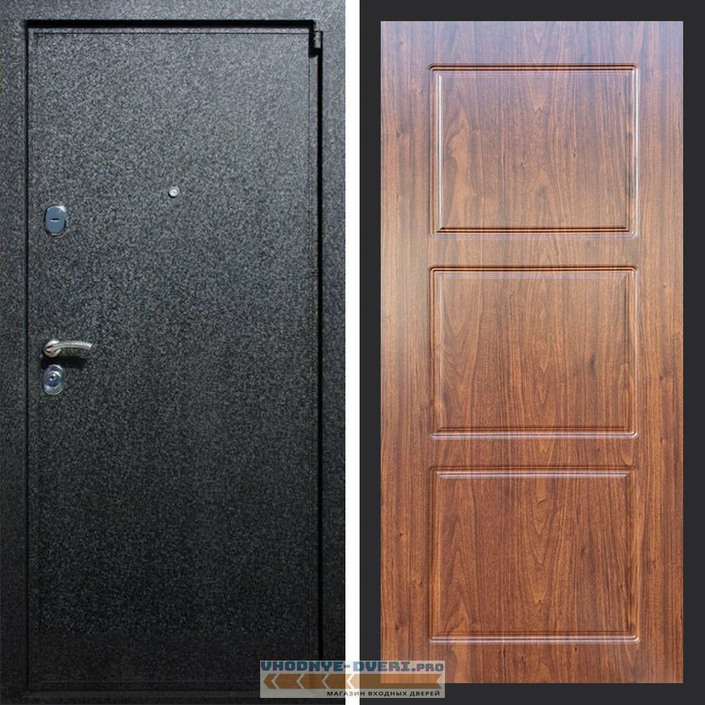 Входная дверь REX (Рекс) 3 Черный крокодил ФЛ-3 мореная берёза