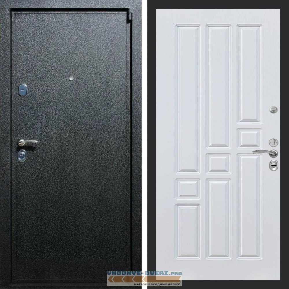 Входная дверь REX (Рекс) 3 Черный крокодил ФЛ-31 Белый ясень