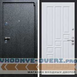 Входная дверь REX (Рекс) 3 Черный крокодил ФЛ-31 Белый ясень