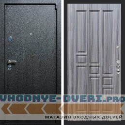 Входная дверь REX (Рекс) 3 Черный крокодил ФЛ-31 Сандал серый