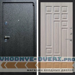 Входная дверь REX (Рекс) 3 Черный крокодил ФЛ-32 Беленый дуб