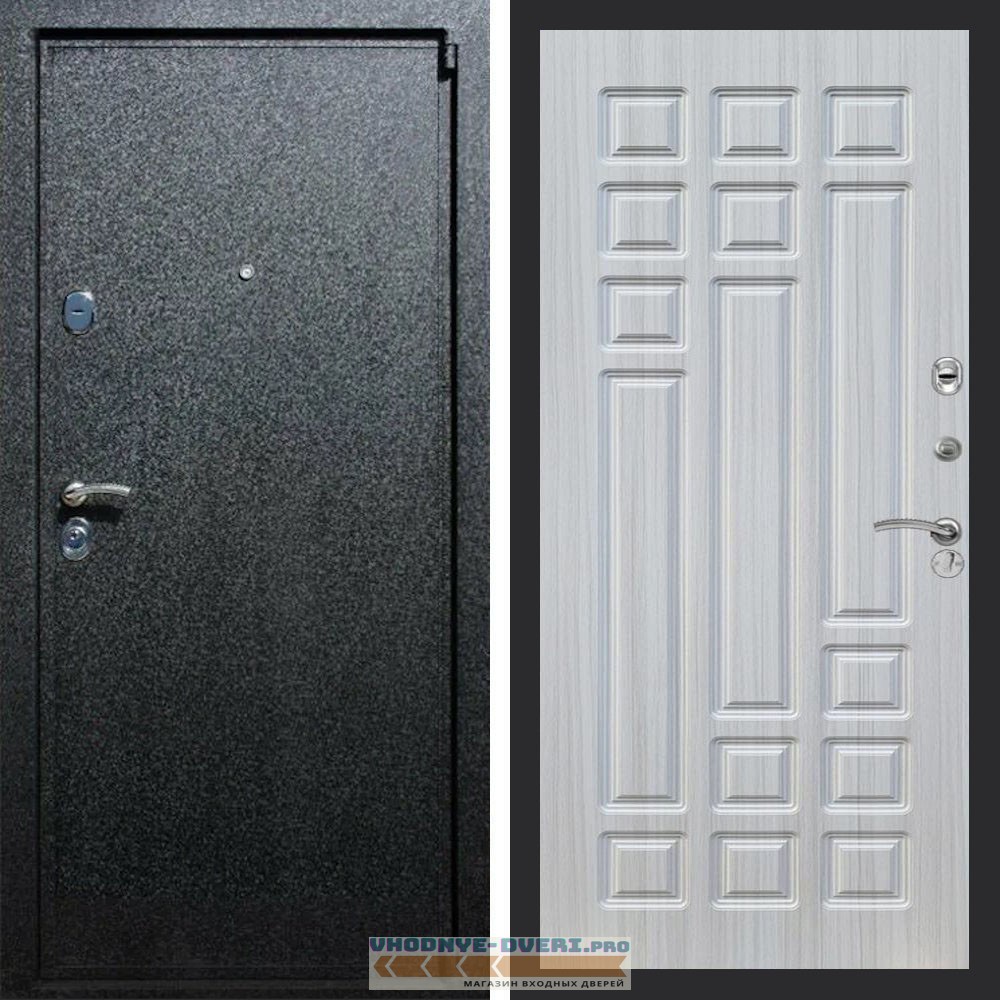 Входная дверь REX (Рекс) 3 Черный крокодил ФЛ-32 Сандал светлый