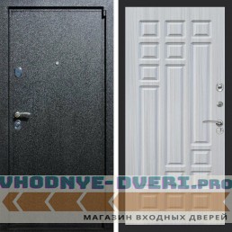 Входная дверь REX (Рекс) 3 Черный крокодил ФЛ-32 Сандал светлый