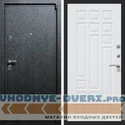 Входная дверь REX (Рекс) 3 Черный крокодил ФЛ-32 Белый матовый