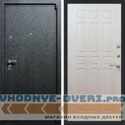 Входная дверь REX (Рекс) 3 Черный крокодил ФЛ-33 беленый дуб