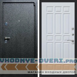 Входная дверь REX (Рекс) 3 Черный крокодил ФЛ-33 Белый ясень