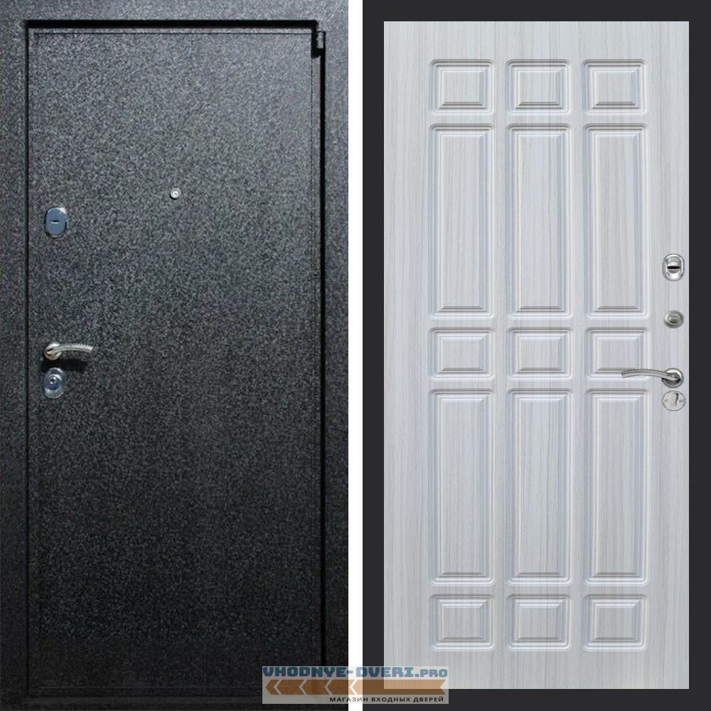 Входная дверь REX (Рекс) 3 Черный крокодил ФЛ-33 Сандал светлый