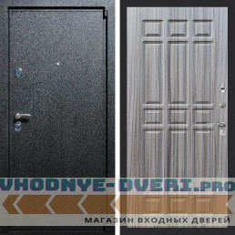 Входная дверь REX (Рекс) 3 Черный крокодил ФЛ-33 Сандал серый